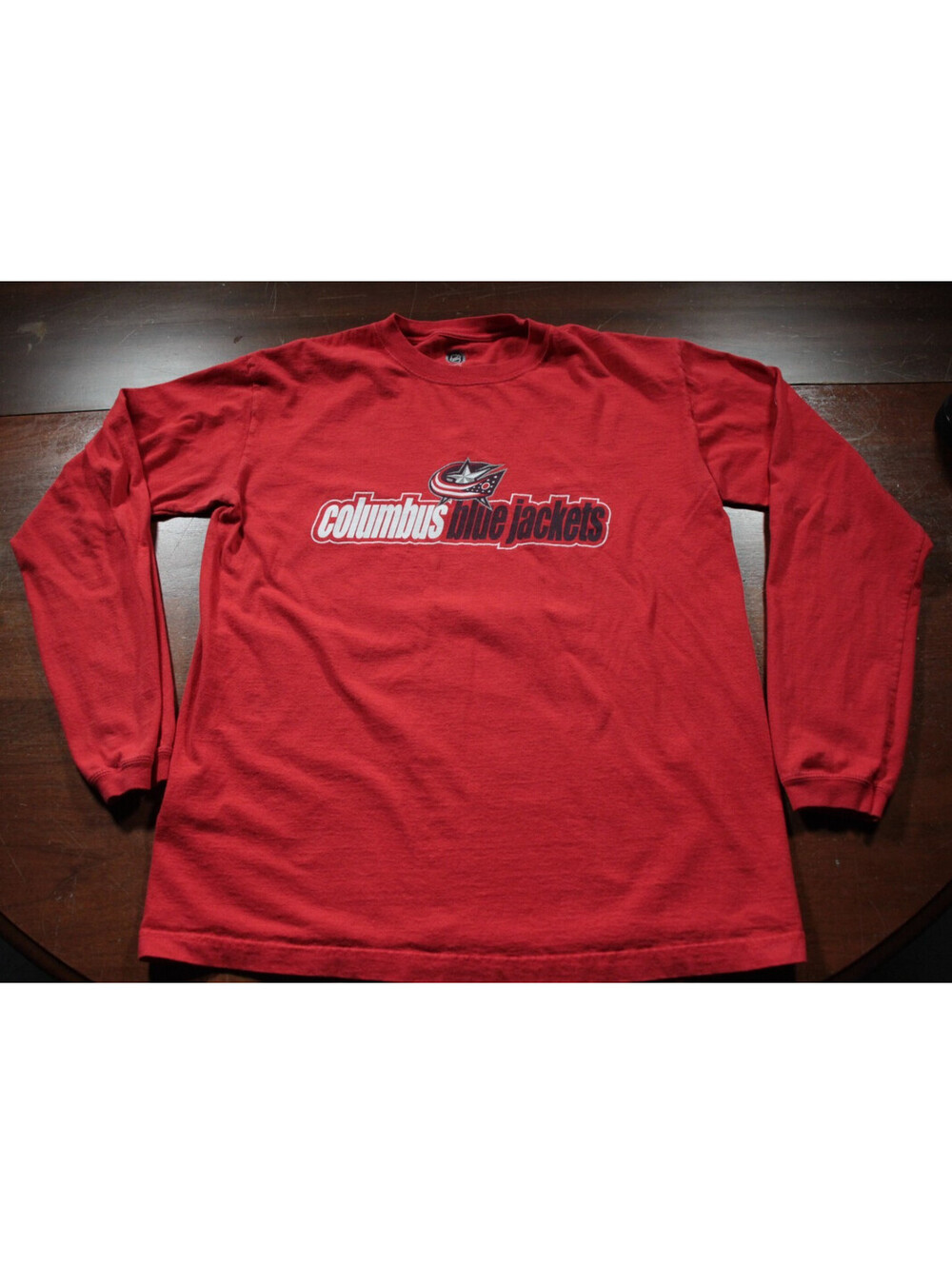 Columbus Blue Jackets Long Sleeve T-Shirt NHL Hockey Shirt M Red